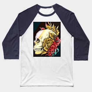 Skull - Dark Romantic Baseball T-Shirt